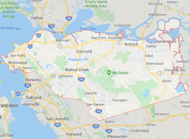 Contra Costa County Map